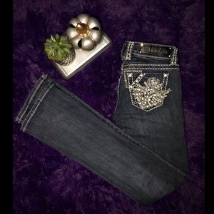 L.A Idol USA Rhinestone Boot Cut Jeans
